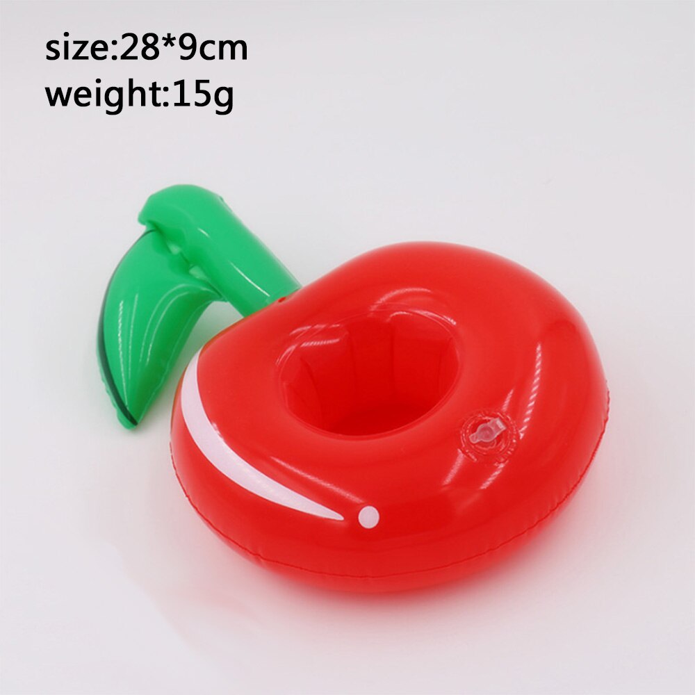 Swimming Cup Seat Float Water Toy Drink Cup Holder Animal Plant Summer Pool Accessories: Cherry