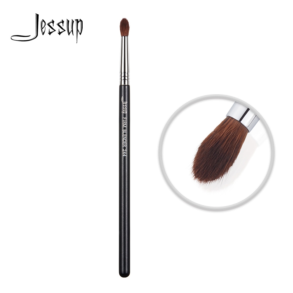 Jessup sort / sølv blandingsbørste makeup øjenskygge blød syntetisk hårfold præcis skygge 244