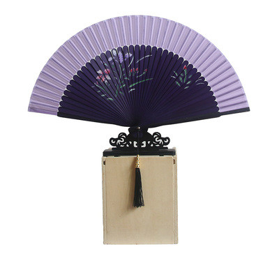 Abanico de baile Para mujer, ventilador de seda de bambú, Cheongsam chino, Hanfu, clásico, portátil, Para Boda, Verano
