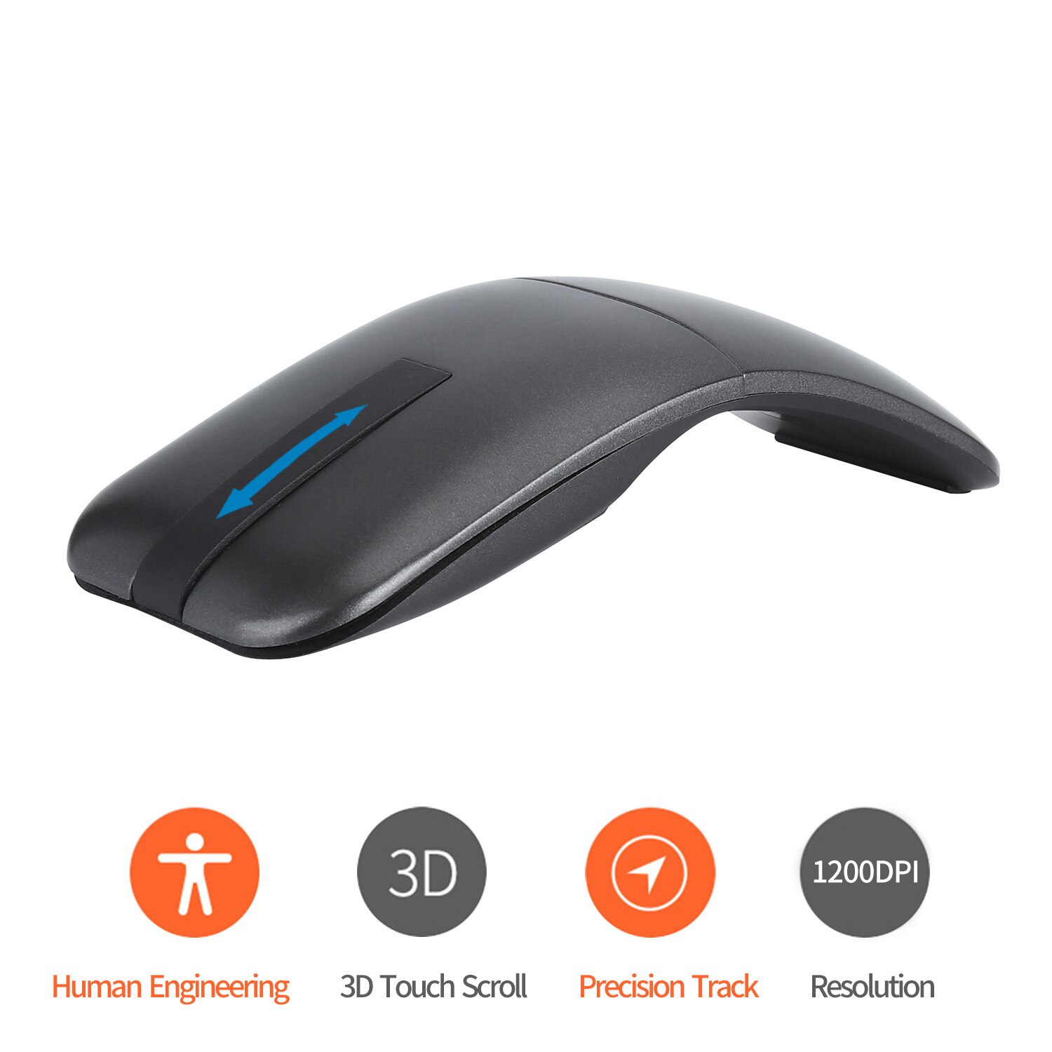 Nieuw Product Ultra-Dunne Touch Opvouwbare Weisoft Tweede Generatie 2.4 Upgrade Arc Touch Draadloze Optische Muis