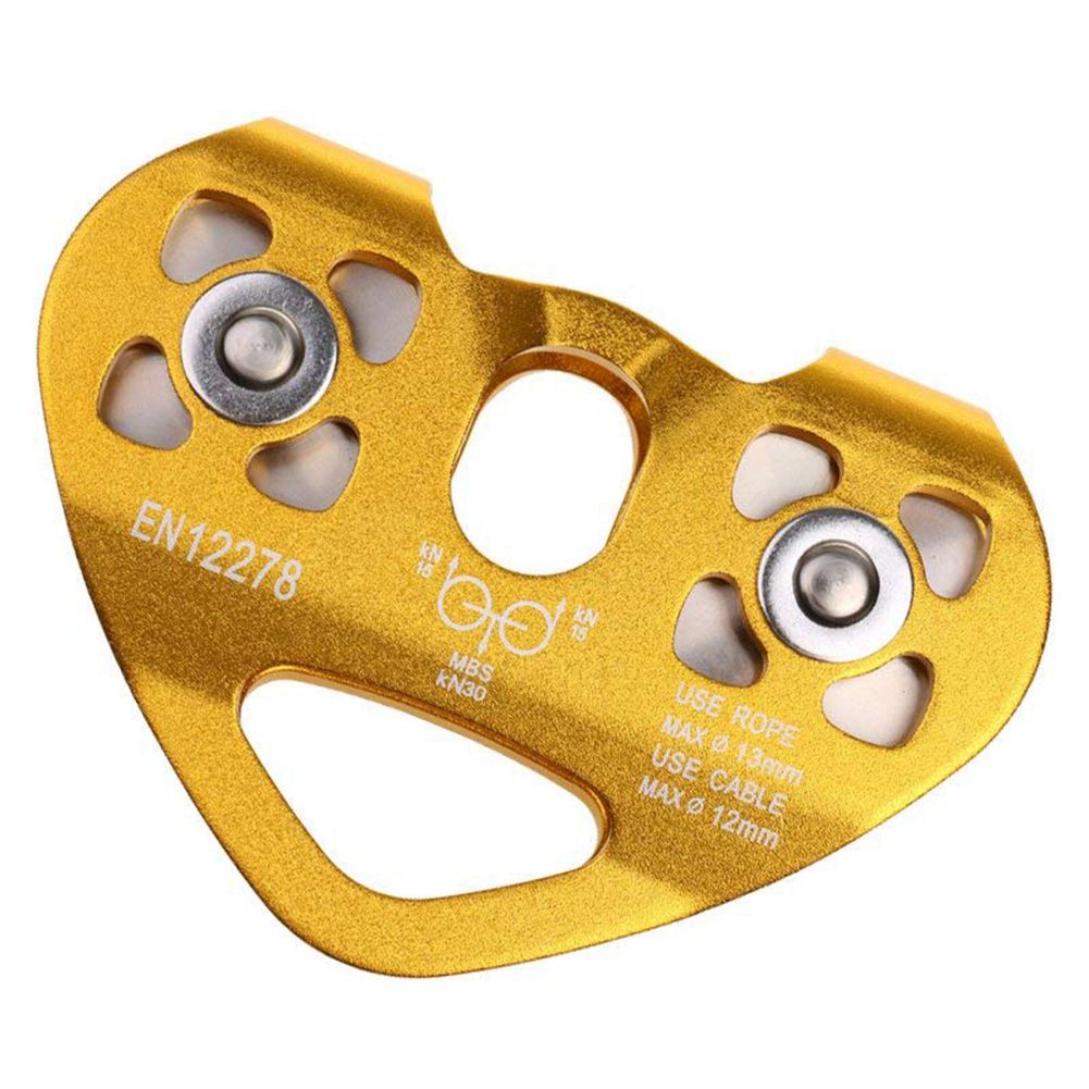 10.6 * 7.2 cm 30KN Pulley Tandem Pulley Tandem Pulley for 8-13mm Ropes For Climbing/Rescue/Aloft Work/Technique/Caving etc