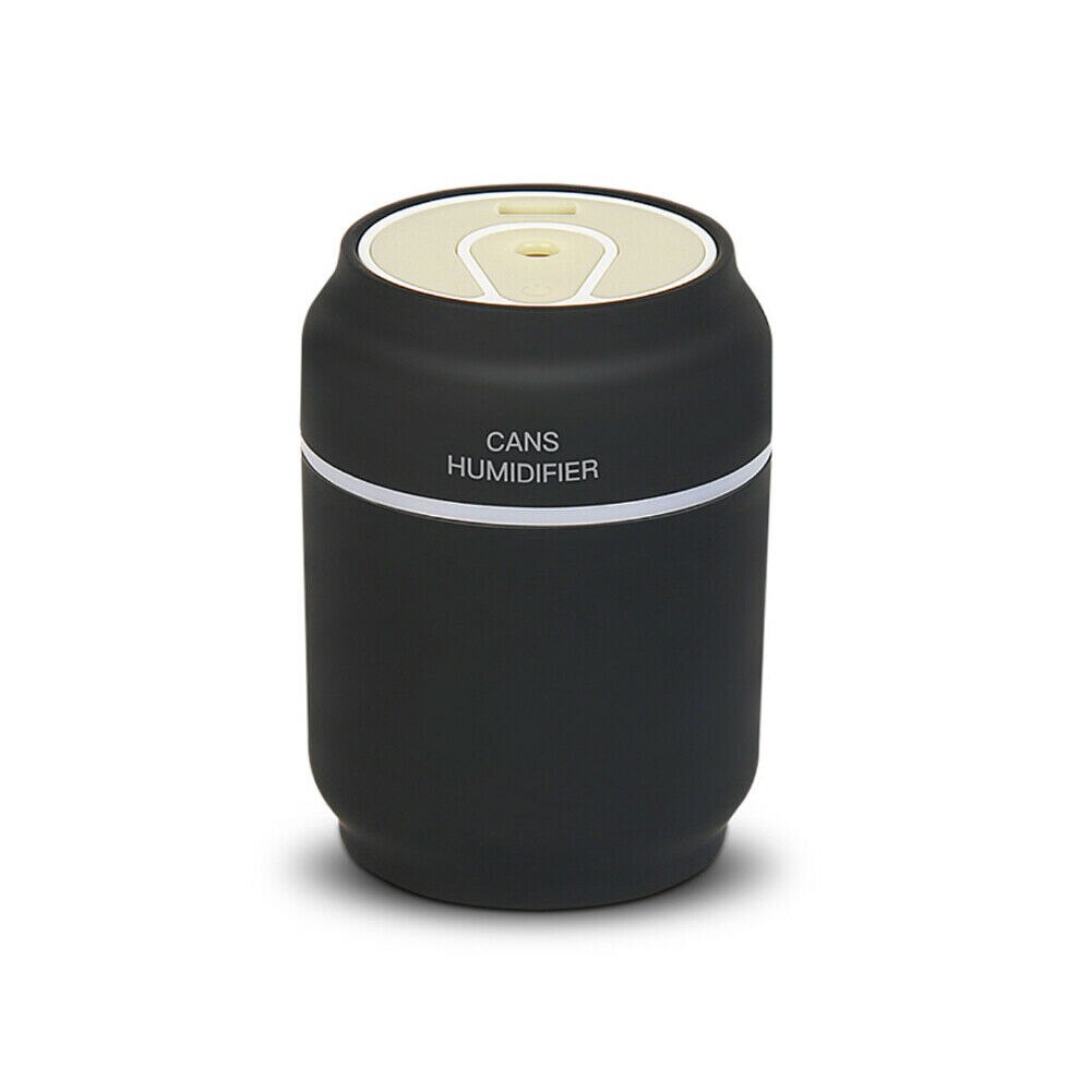 USB Electric Air Diffuser Aroma Cool Mist Oil Humidifier Night Light Up Relaxing Defuser Purifier LED Night light Office Home: Black