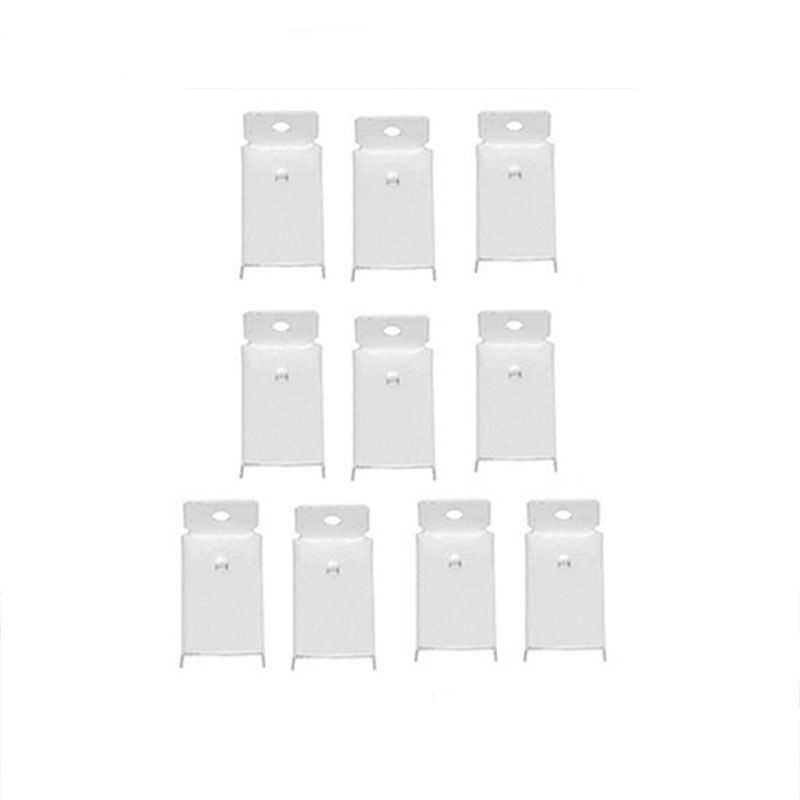 10 Uds. De polea para corredor de cortina, tornillos de Metal, soporte de montaje lateral, tapa de extremo de riel de sujeción superior fija, accesorios de riel de sellado: YELLOW
