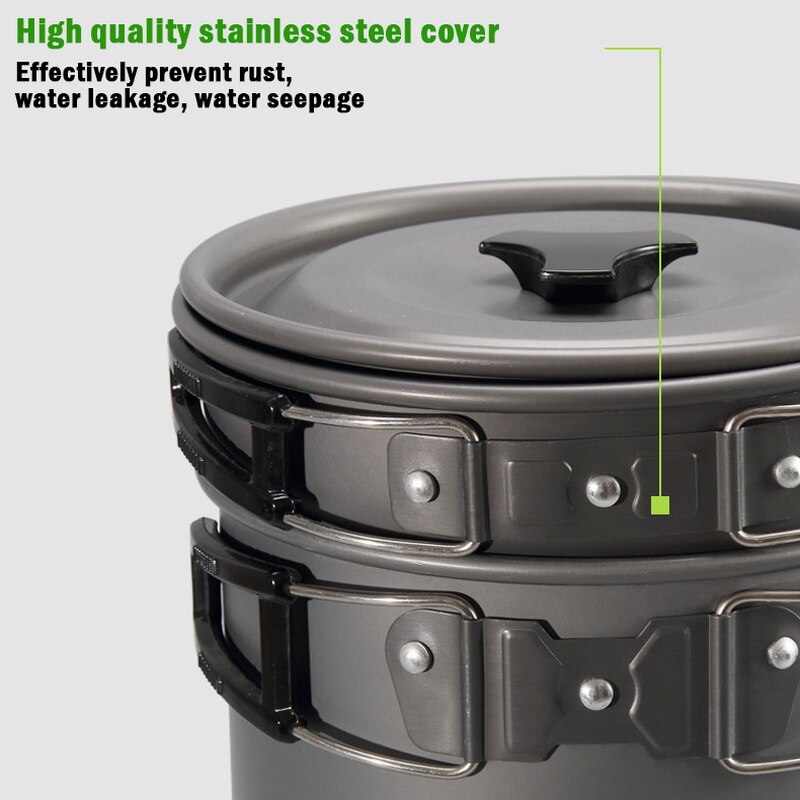 Camping Cookware Outdoor Cookware Set Camping Tableware Cooking Set Travel Tableware Cutlery Utensils Hiking Picnic Set