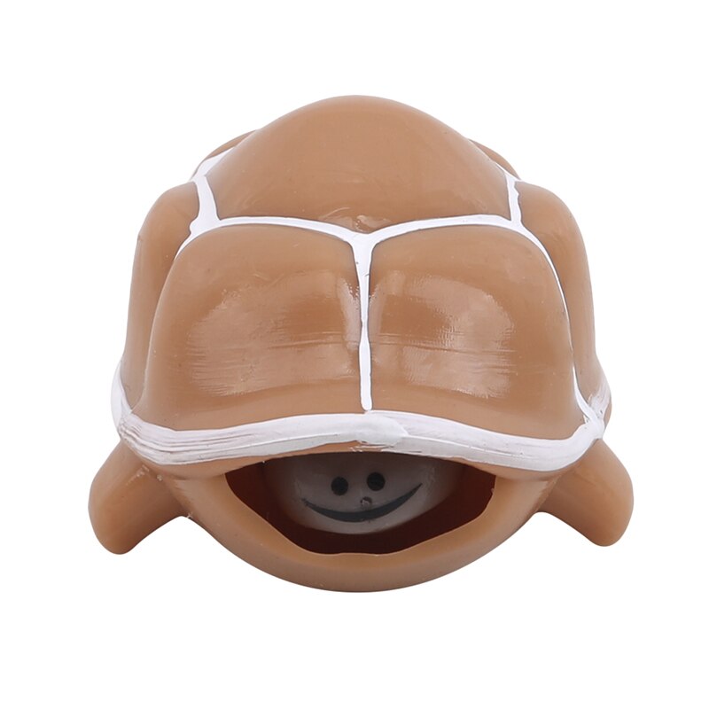 Nyhed squeeze legetøj sjove gadgets stress legetøj til børn squeeze shrinking skildpadde squeeze vent skildpadde legetøj barn: Brun
