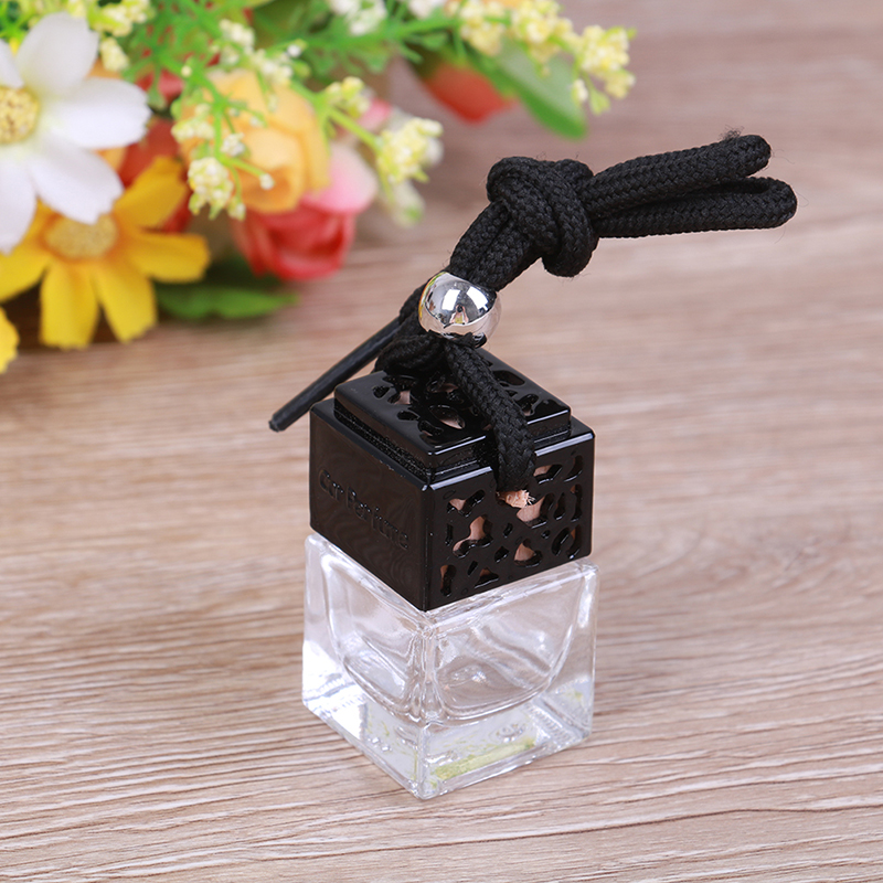 Bilhengende ornament bil luftfrisker tom glassflaske parfyme til eteriske oljer diffusor bilstyling bakspeil