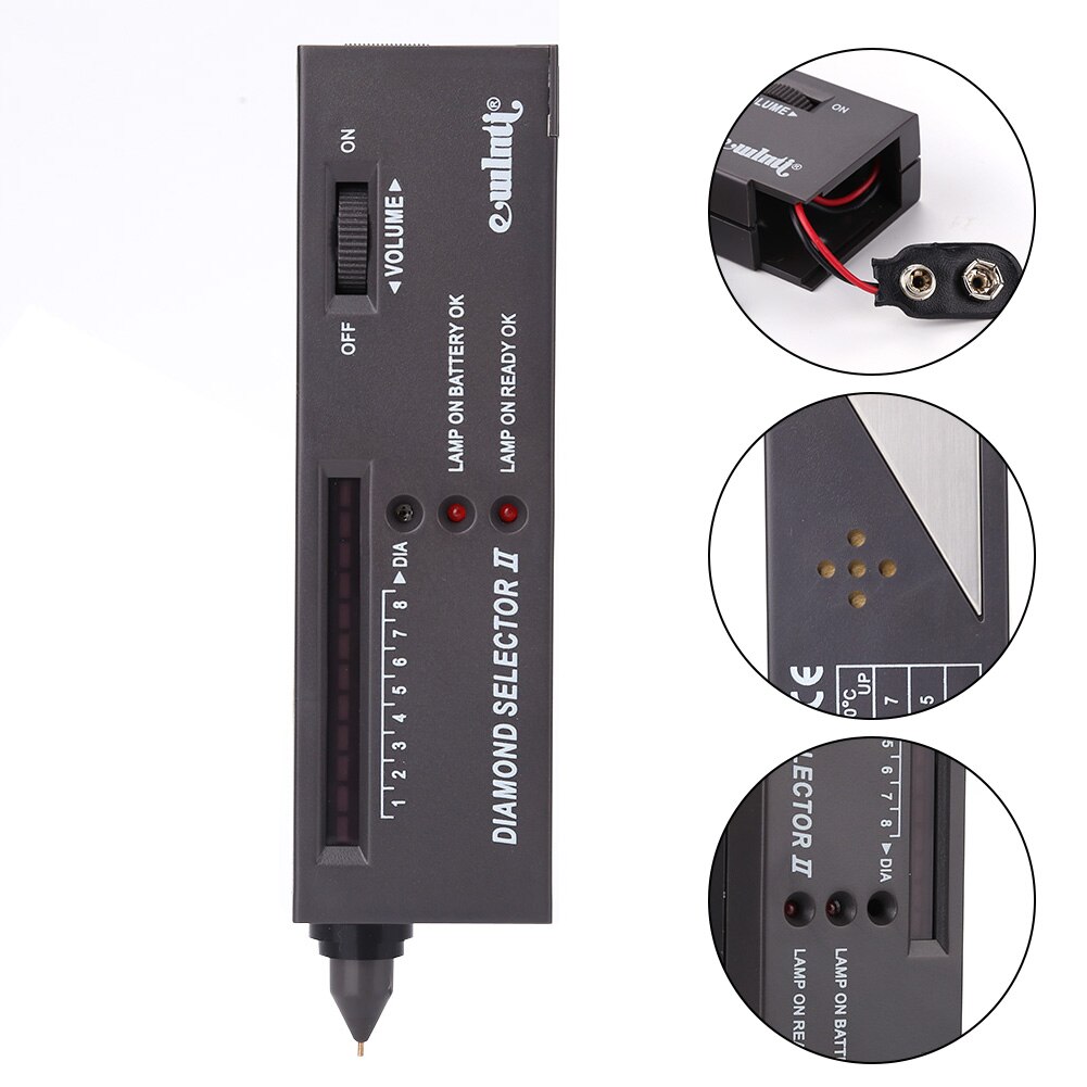 Diamond Gems Tester Pen Draagbare Gemstone Selector Tool Led Indicator Nauwkeurige Betrouwbare Sieraden Test Tool