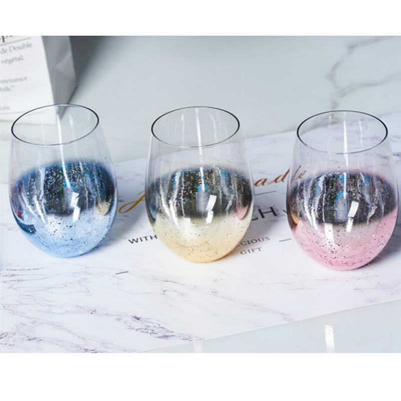 Water Glass Starry Glitter Tumbler Water Cup Wine Glass Drinking Glass Beer Coffee Drink Tea Mugs Transparent Drinkware