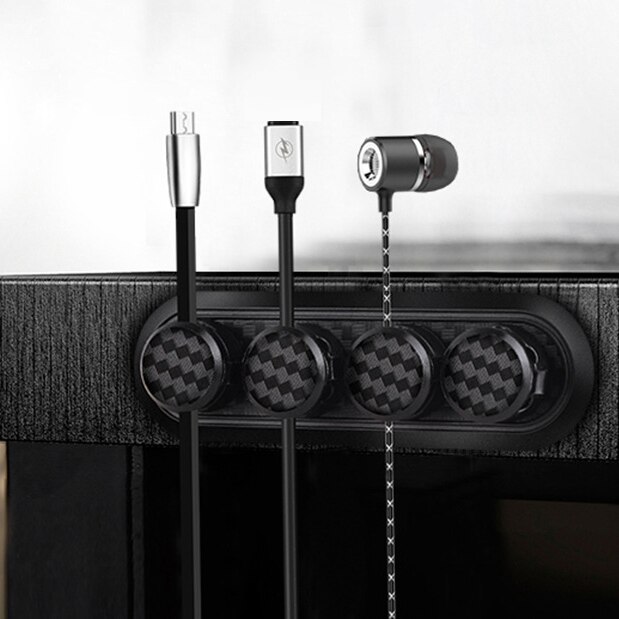 netic Cable Organizer Cable Clamp Data Cable Storage Hub Cable Organizer Clip 4 Buckle and 1 Base Car Electronetic Cable C
