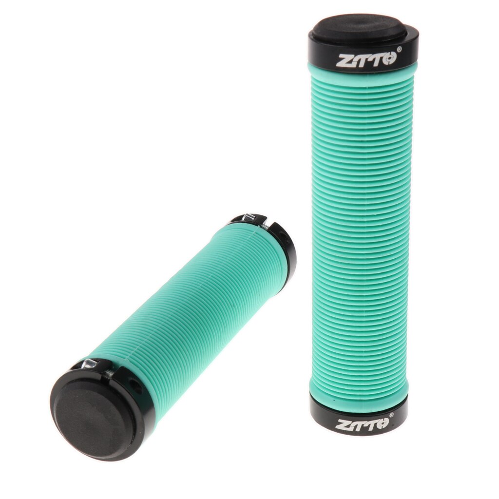 Poignées de guidon de vélo vtt en Gel de Silicone, antidérapantes, à verrouillage: green
