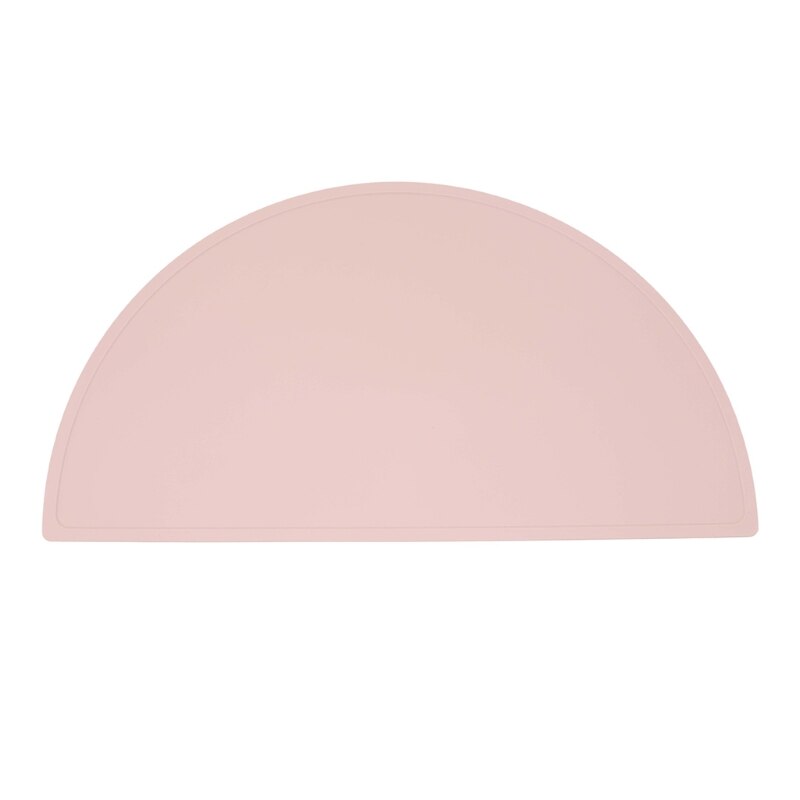 77HD Baby Silicone Placemat Reusable Non-Slip Table Mat Baby Dining Table Pad for Kids Toddler: Pink