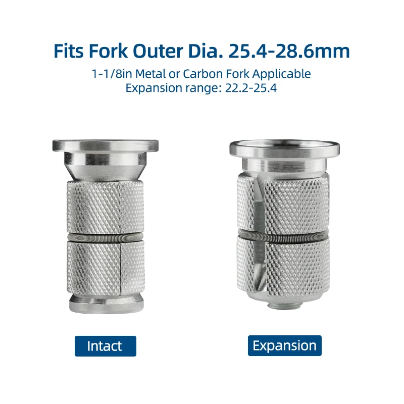Plugue de compressão de bicicleta, parafusos de expansão de fone de ouvido, inserção de tigela, montagem de tampa superior, 1 1/8 ", porcas expansoras, âncora de garfo de carbono