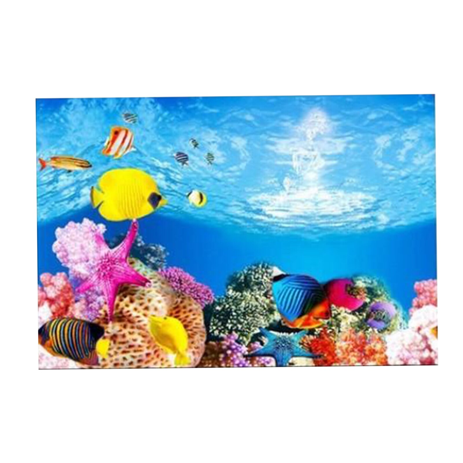 Ocean PVC Aquarium Background Poster Fish Tank Decoration Landscape