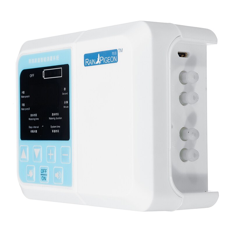 Upgraded Dual Pump Solar Automatic Electronic Watering Timer Garden Irrigation Controller Plant Watering System: 2 pump