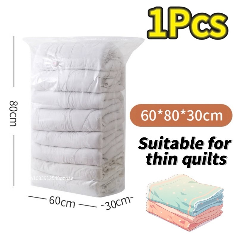 Bolsas de almacenamiento al vacío cúbicas, bolsas de plástico grandes para guardar ropa, edredón, mantas, bolsa vacía de compresión, 1-5 uds.