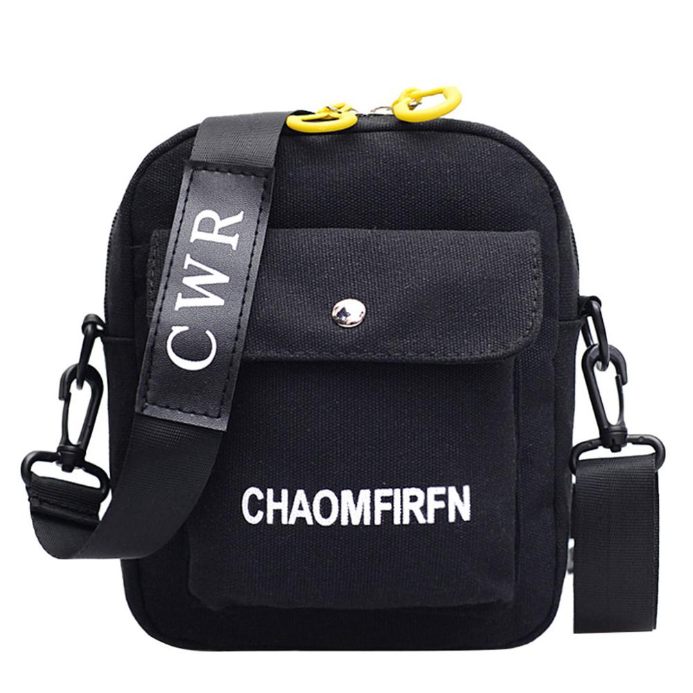 Women Shoulder Bag Harajuku hip hop Casual Tote Outdoor Bag Canvas Handbag Zipper Messenger Bags sac main femme