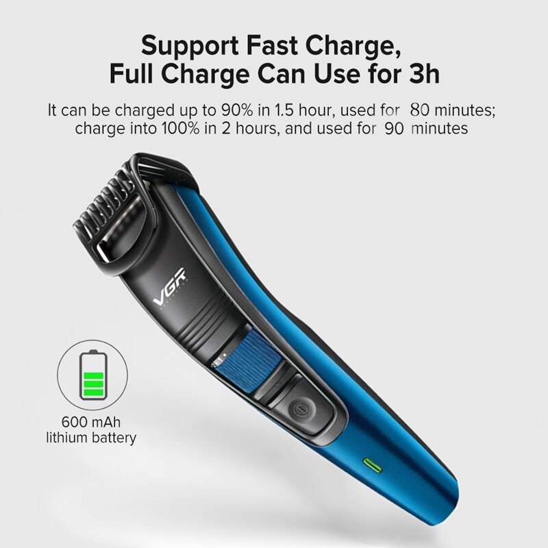 EAS-VGR V-052 tondeuse à cheveux électrique limite réglable peigne coupe cheveux rasoir USB Rechargeable tondeuse à barbe