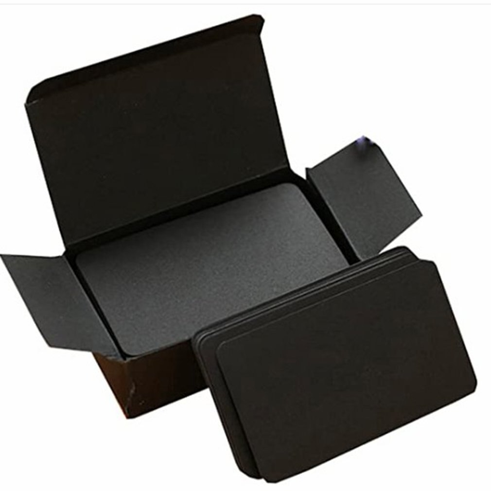 Thickening Blank Diy Graffiti Rounded Small Cards Word Cards Sticky Note Card Message Cards: black