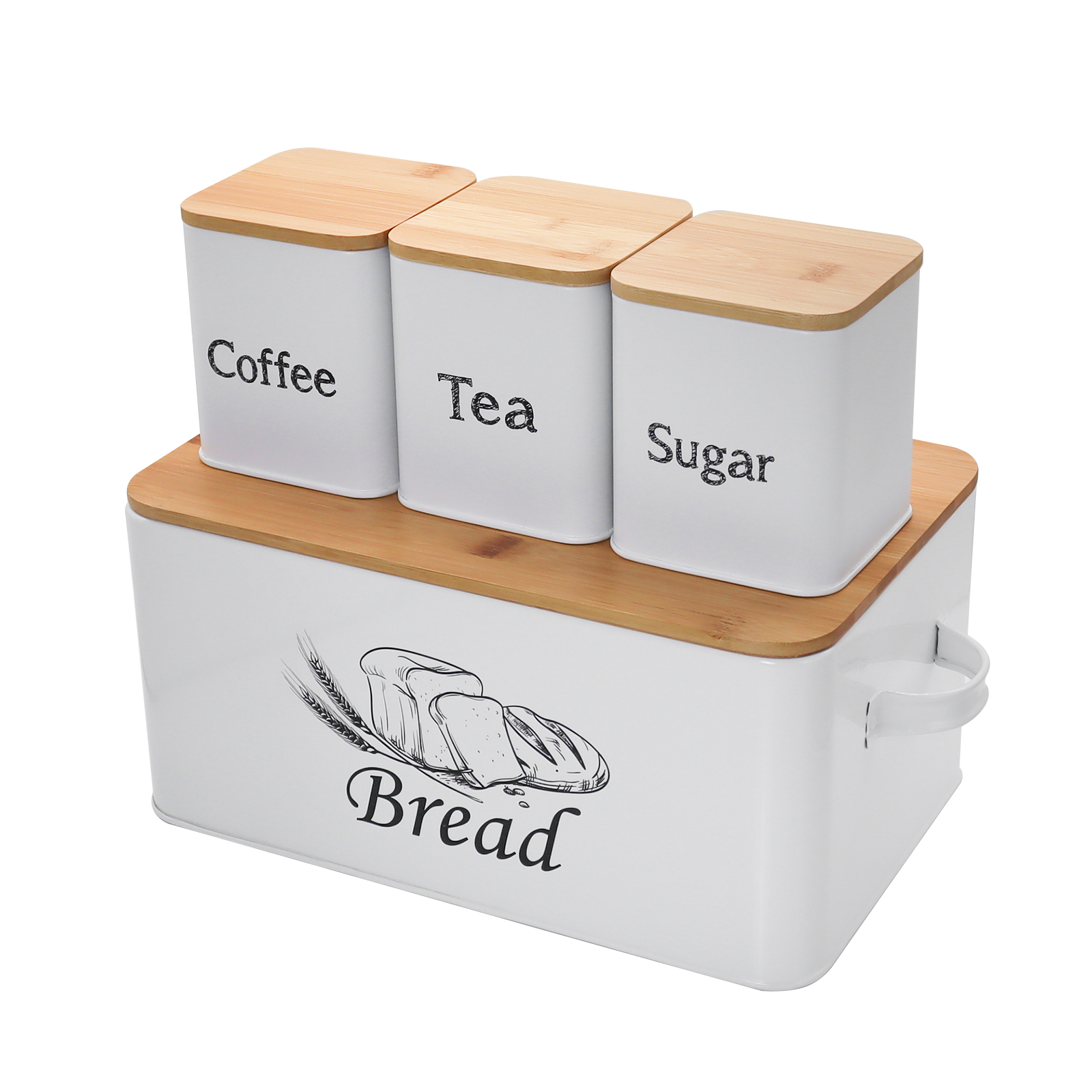 Contenitori per alimenti per Pannello con manico e coperchio in bambù per preparazione di pasti, avanzi, cottura, cottura, cottura e pranzo