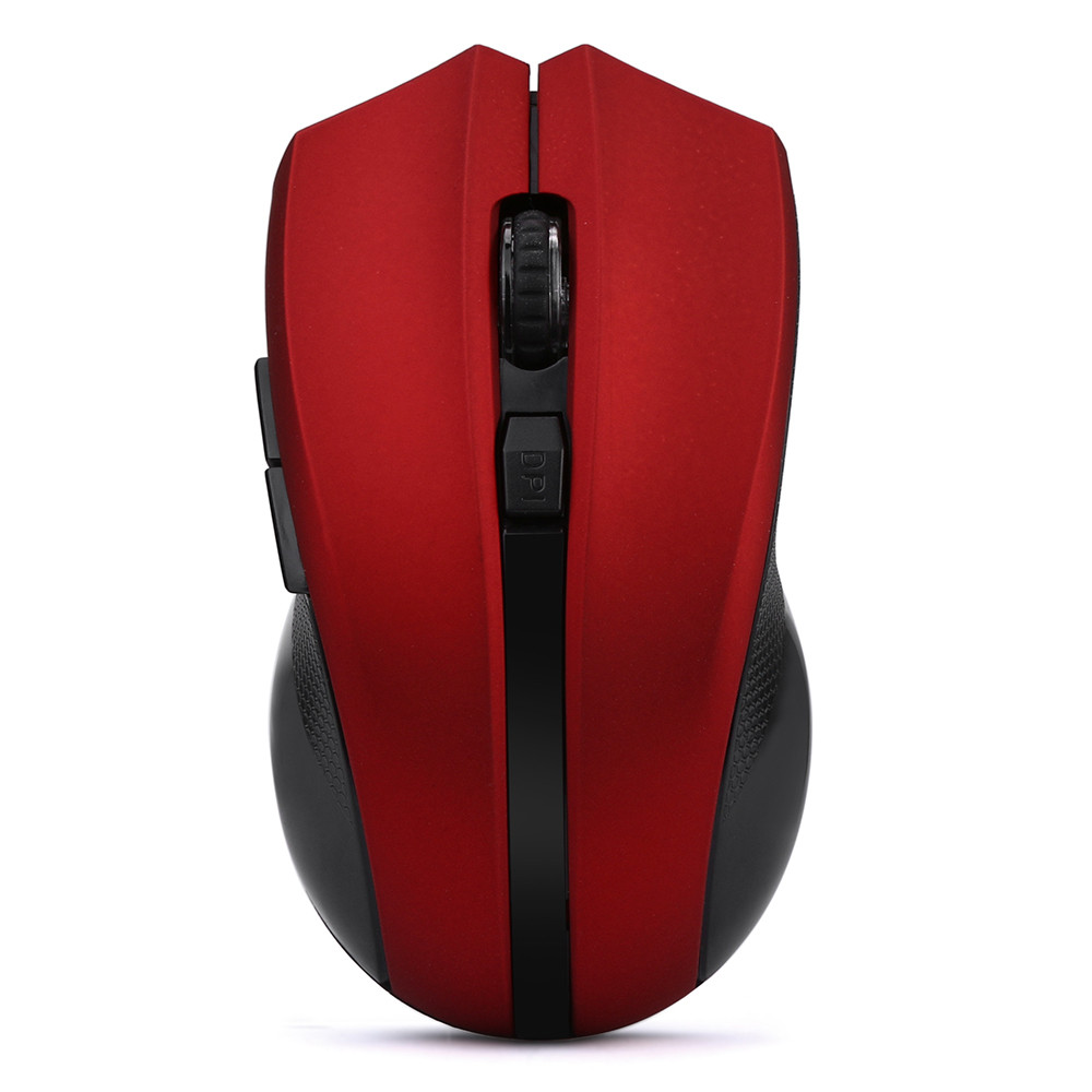 Wireless Optical Mouse Cordless 2.4GHz Mice 2400DPI with USB Receiver Portable Gaming Mouse Office Gamer Computer for Laptop PC: Red