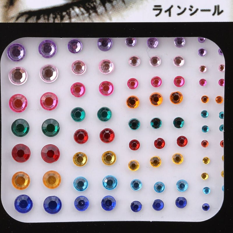 DIY adhesivo cara joyas gemas tatuaje temporal ojos joyas gemas cuerpo Rhinestone Flash tatuajes pegatinas cuerpo