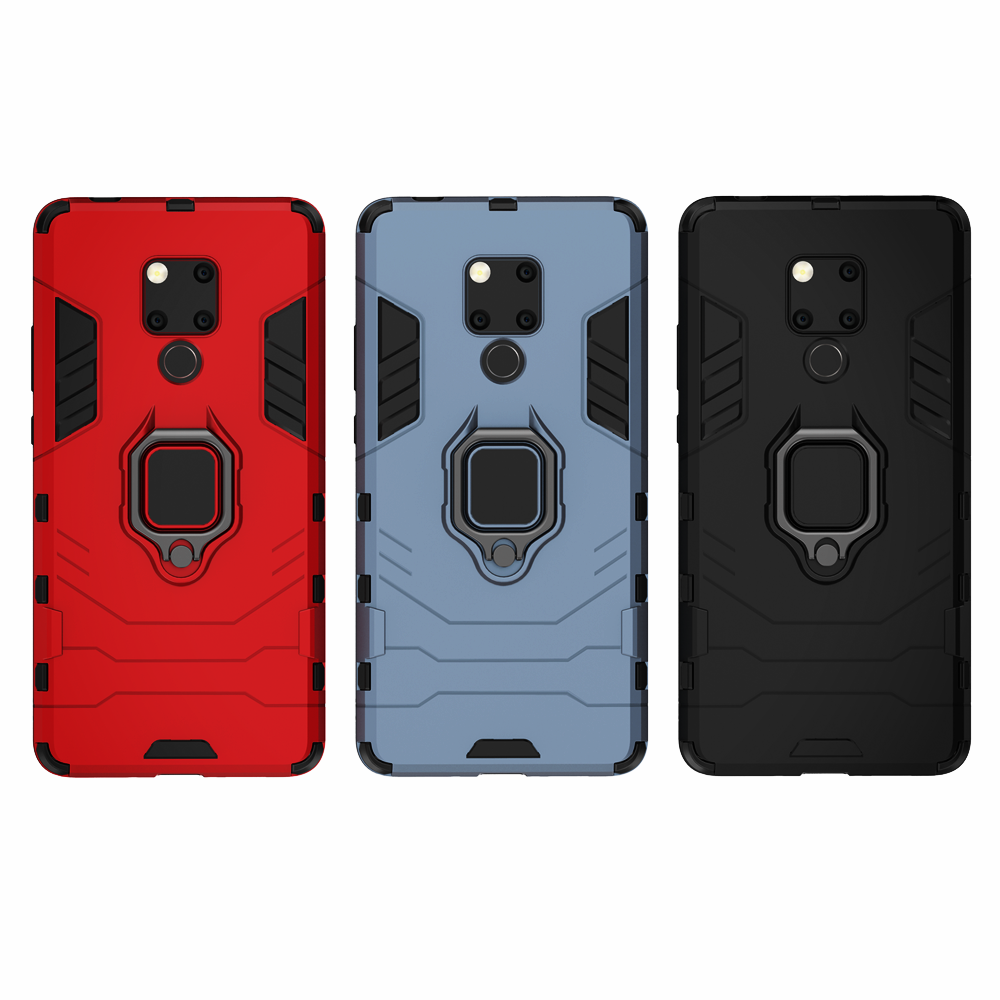 Capa de silicone com suporte de anel para huawei mate 20x, capa protetora de celular à prova de choque