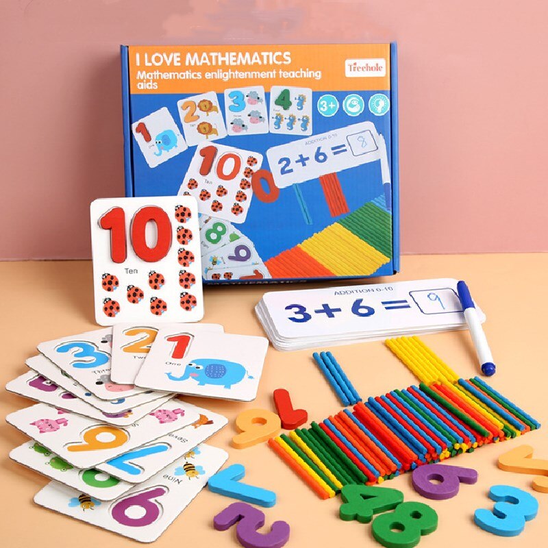 Language Learning Toys Educational Children's Alphanumeric Math Wooden Word Spelling Puzzle Game Nursery Early Education Toys: number