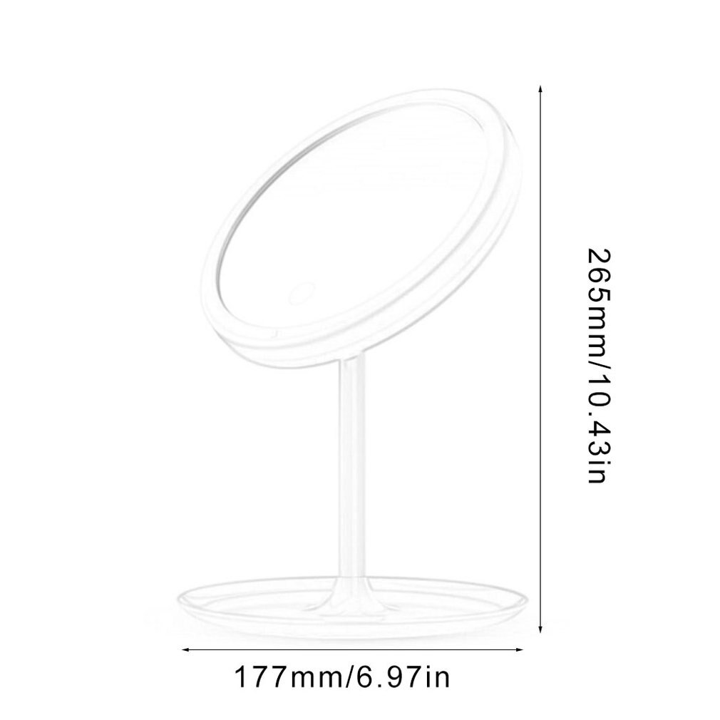 Double Sided Swivel LED Tabletop Makeup Mirror Makeup Mirror Women Facial Makeup Cosmetic Desktop Cosmetic Mirror Tools