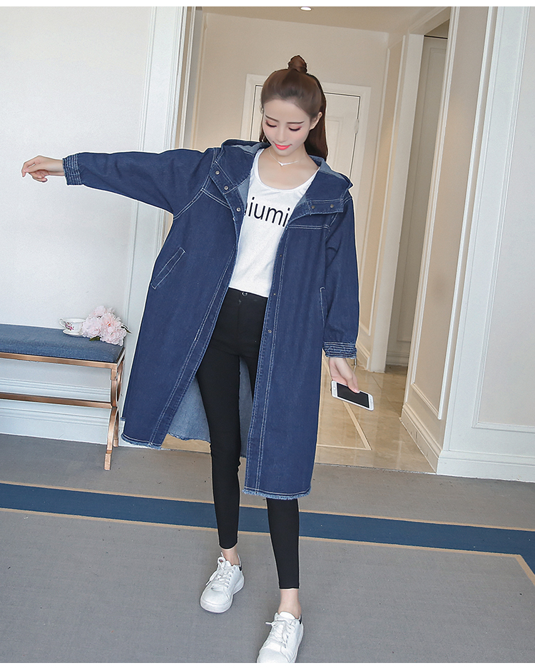 Fdfklak Casual Denim jackets for pregnant women maternity clothing woman hooded jeans coat female pregnancy jacket
