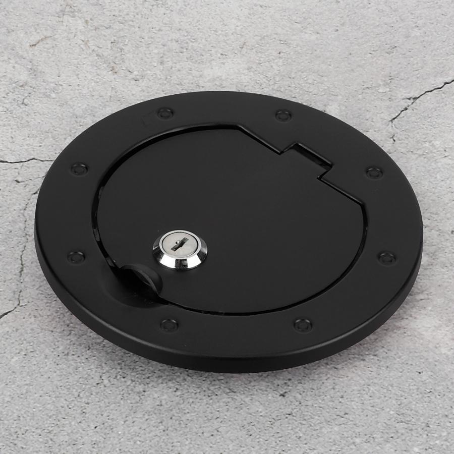 Aluminum alloy Fuel Tank Cap Cover with Lock Car Accessory Fit for Jeep Wrangler JK 2007 Black Car Styling Fuel Tank Part