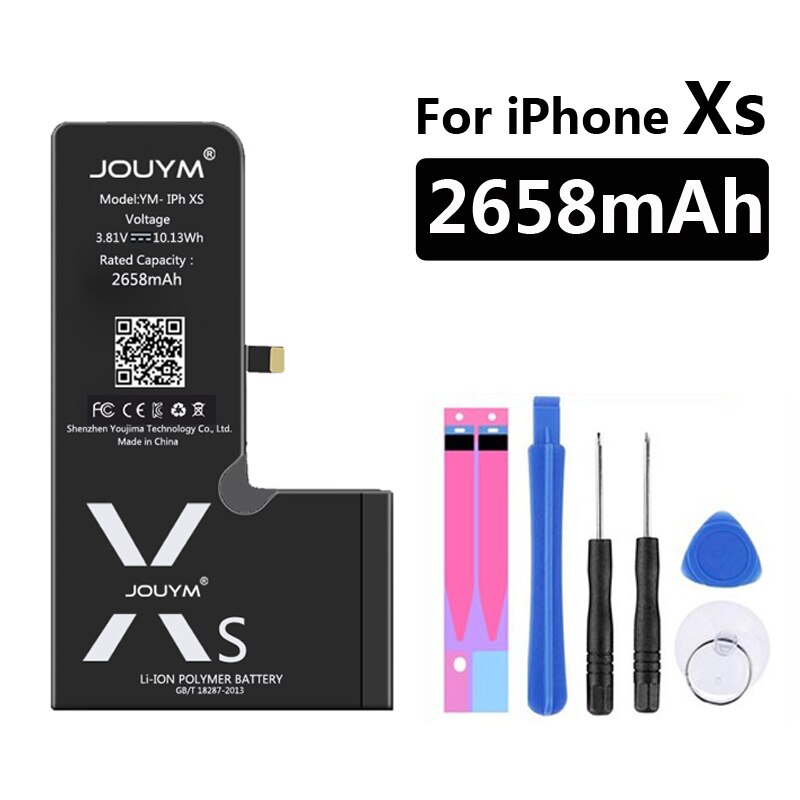 Jouym Batterij Voor Iphone 6 S 6 S 5 S 5 Se 7 8 Plus Originele Hoge Capaciteit Bateria Vervanging batterie Voor Iphone X Xs Max Xr 7P 8: For iPhone XS