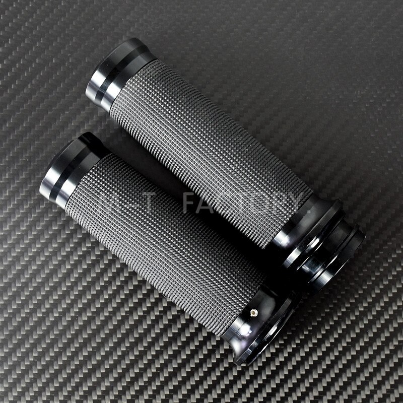 Universal Chrome Black 1 Inch 25 mm Motorcycle Handle Handgrips for Harley Sportster Xl 883 1200