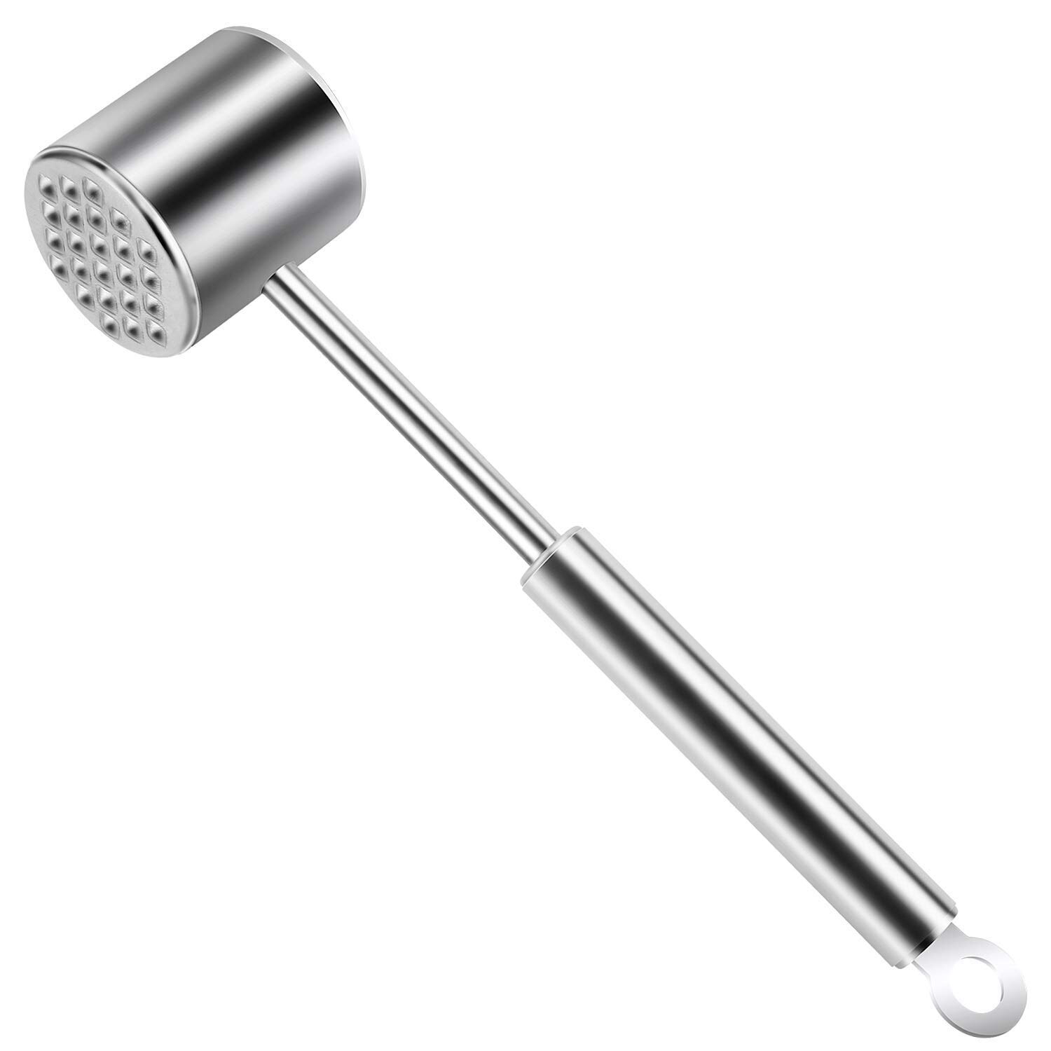 XUMMI Batticarne In Acciaio Inox 304, Martello Da Cucina A Doppia Faccia, Lavabile In Lavastoviglie, Curvo - 2