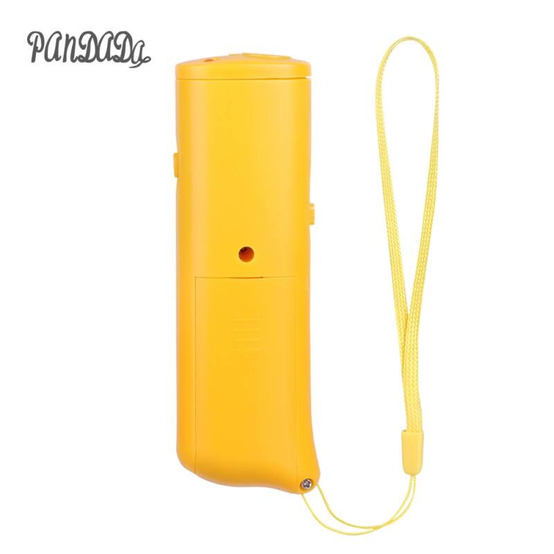 Ultrasonic Dog Repeller and Trainer Device with LED Light 3 in 1 Anti Barking Stop Bark Handheld Dog Training Device: Yellow