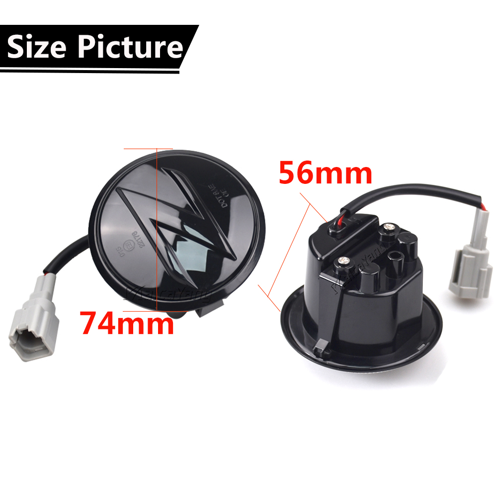 2X Led Dynamic Z Logo Side Marker Light Signal Sequential Blinker For Nissan Nismo 370Z 350Z Coupe Z34 Z33 2003-2020Accessories