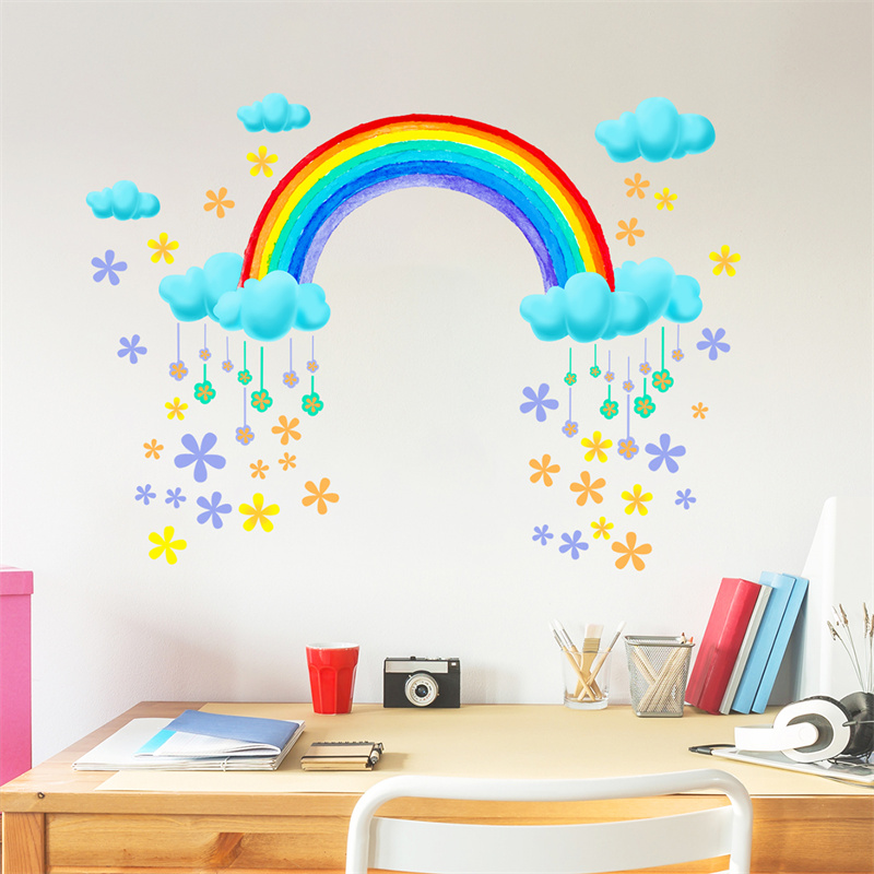 Tanlaby Butterfly Gril Wall Stickers, Flowers Girls Wall Decals, Nursery Teen Girl Bedroom Kids Wall Decor