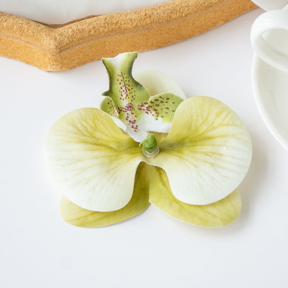 Flores artificiales de orquídeas y mariposas tailandesas, artículos más vendidos, accesorios nupciales para boda y Navidad, tocados y pinzas para el cabello, Diy: XS / Blanco