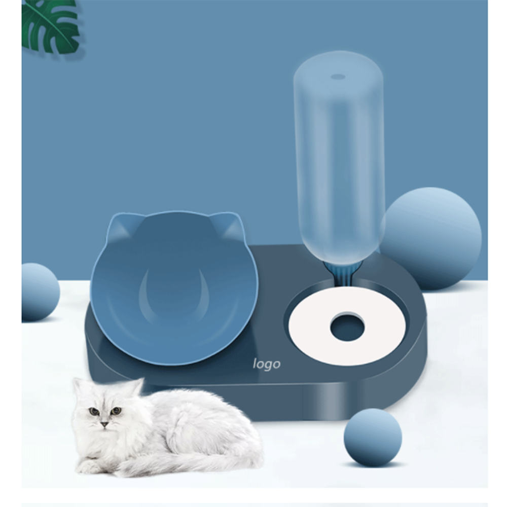 2-In-1 Kat Kom Water Dispenser Automatische Water Opslag Hond Kattenvoer Kom Voedsel Container Met waterer Pet Waterer Feeder