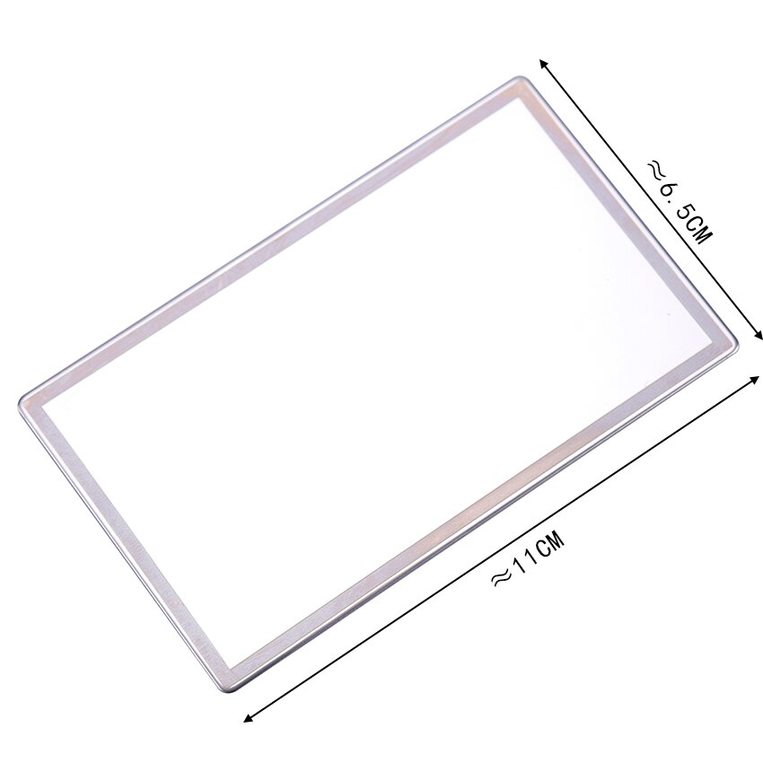 Espejo portátil de acero inoxidable para Interior de coche, espejo de maquillaje Universal HD para cosmética, 1 unidad