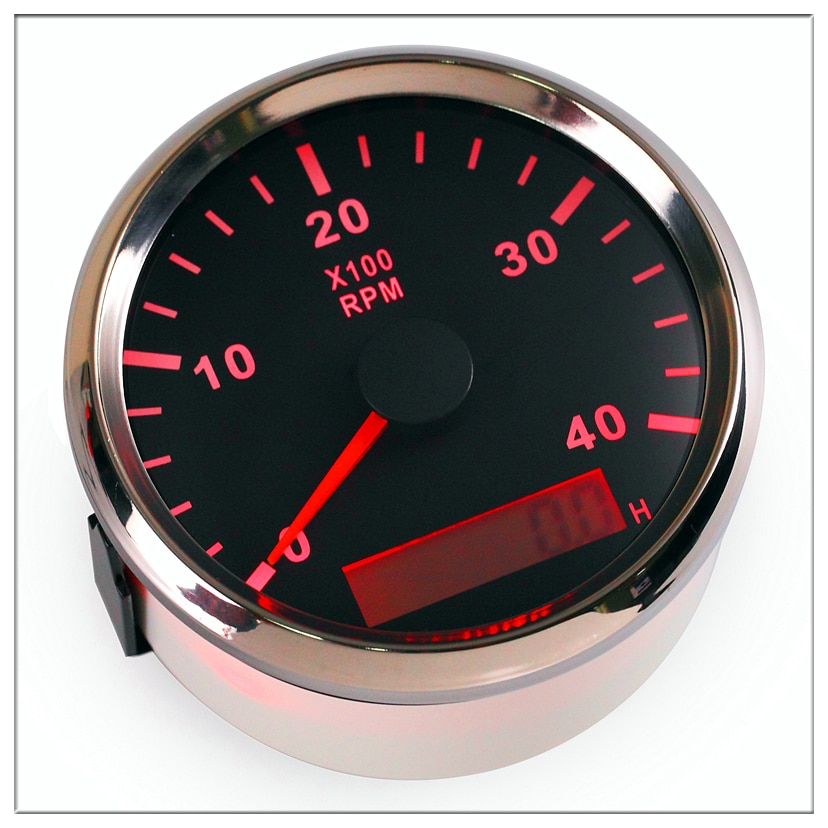 Tachometer for boat motor 85mm Round 0-4000RPM Hour meter Waterproof Generator RPM REV Counter With 12 V 24 V With Back light