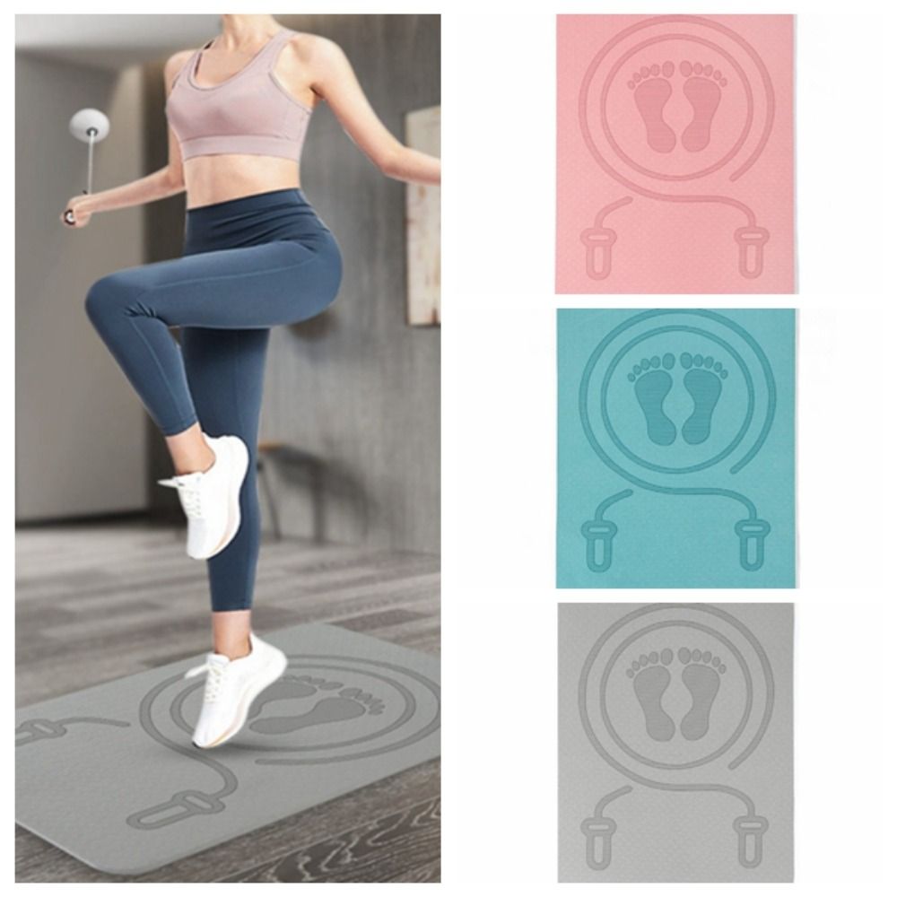 Tappeto fitness Anti-rumore Corda per saltare Tappetino Ammortizzazione TPE Tappetini fitness yoga Ispessimento Tappetino per saltare impermeabile Yoga