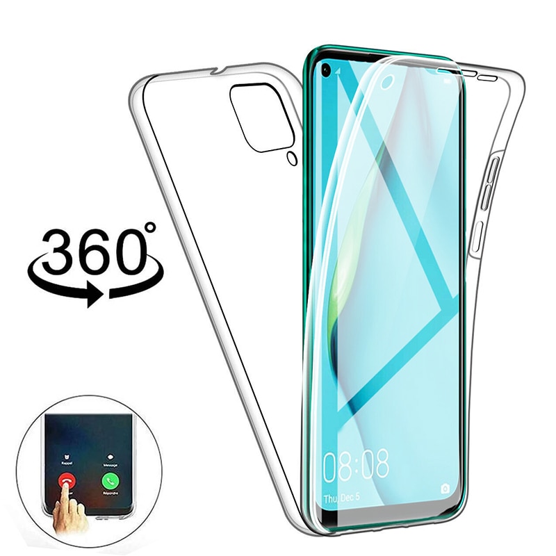 360 completo Del Corpo Doppia Cassa per huawei P40 lite P30 pro Trasparente molle di TPU della copertura Del silicone per huawei P40 pro 30 Lite P 40 luce