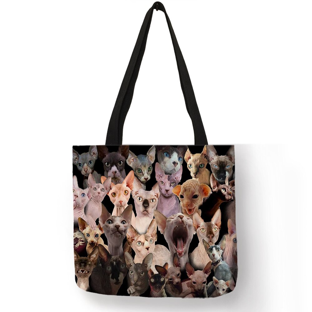 Lustige 3D Siamese Katze Menge Drucken Handtasche Für Frauen Dame lässig Büro Schulter Tasche Große Kapazität Tote Taschen Für Einkaufen: 001