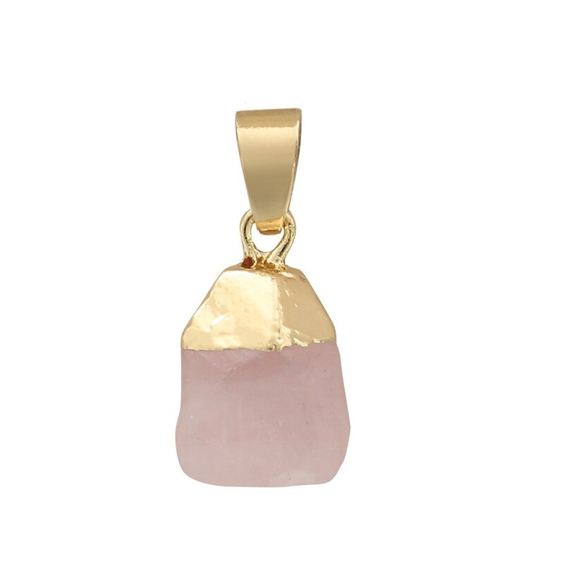 2020 di modo di Opal Pietra del Cubo Irregolare Collane di Cristallo Naturale Rosa di Cristallo Del Pendente Del Choker Della Collana Dei Monili Della Boemia per Le Donne