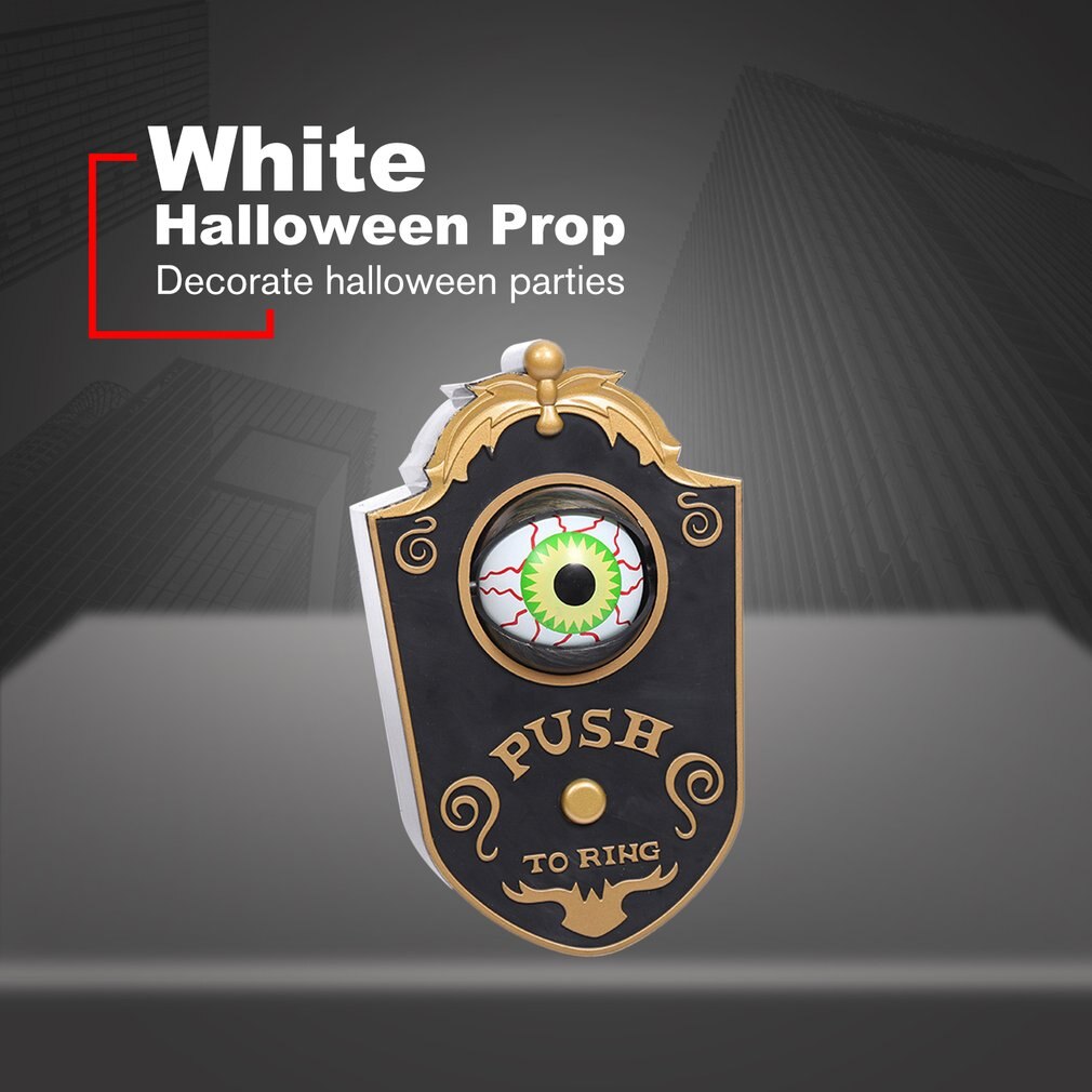 Animated Single Eye Door Bell Sound Doorbell Eye Light Sound Halloween Prop Scary Spooky Sound Halloween Decoration Bell