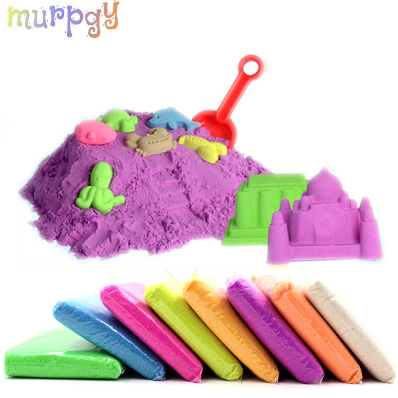 100g/Set Sand Glue for Slime Clay Novelty Beach Toys Sand Model Clay Dynamic Moving Magic Sand Toys for Children Christmas