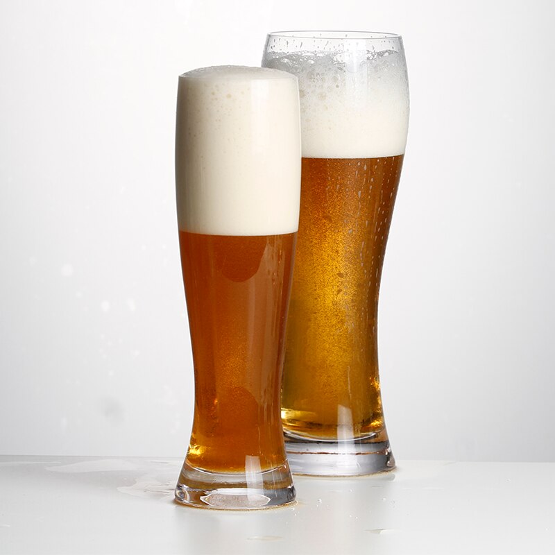 Set van 2 13.5 ounce loodvrij kristal bierglas handgemaakte geblazen pilsner bier bril voor familie party bar 400 ml capaciteit