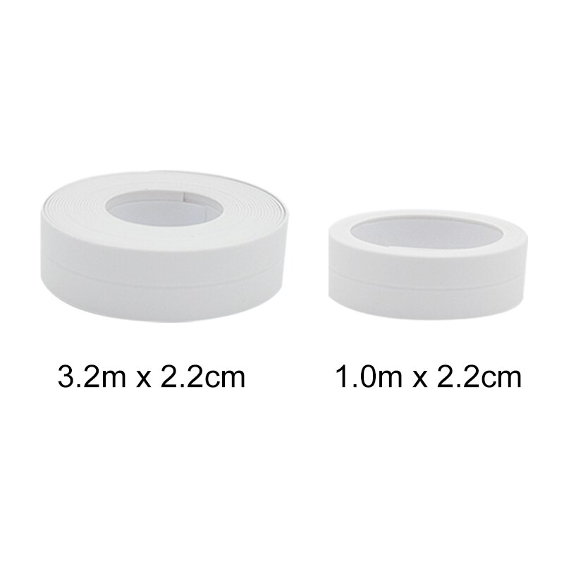 Tira de calafateo de PVC autoadhesiva, tira de sellado de acrílico para ducha, fregadero, baño, Protector de borde de pared para cocina y baño, resistente al agua
