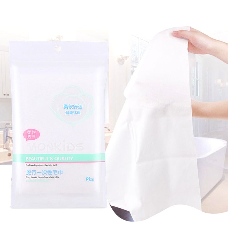 2pcs Disposable Magic Face Towel Bath Travel Non Woven Absorbent Washcloth Hotel