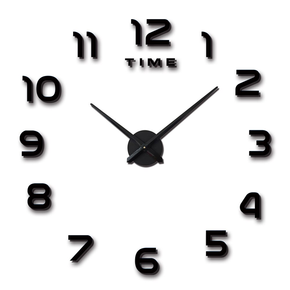 Vangold Frameless DIY Wall Clock, 3D Mirror Wall Clock Large Mute Wall Stickers for Living Room Bedroom Home Decorations